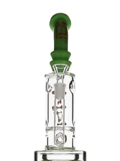 10" NEU Tornado DNA Rig Water Pipe - Green Pink