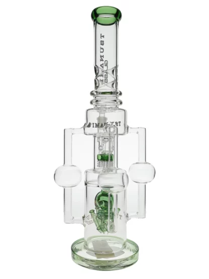 Tsunami Bullet Ball Tower Showerhead Honeycomb Water Pipe back green