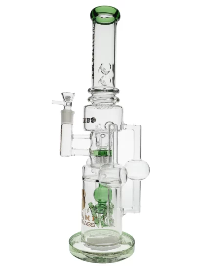 Tsunami Bullet Ball Tower Showerhead Honeycomb Water Pipe green left