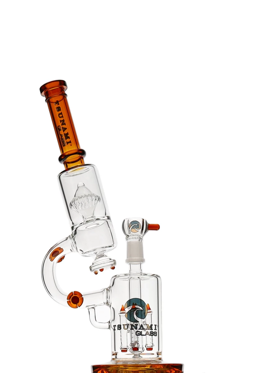 14" Tsunami Microscope Quad Rocket Domed Perc Water Pipe