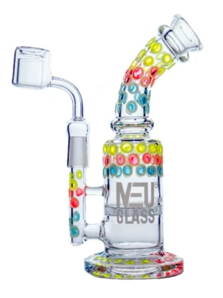 8" NEU Concentrate Rig Honeycomb UV Glow in the Dark Water Pipe