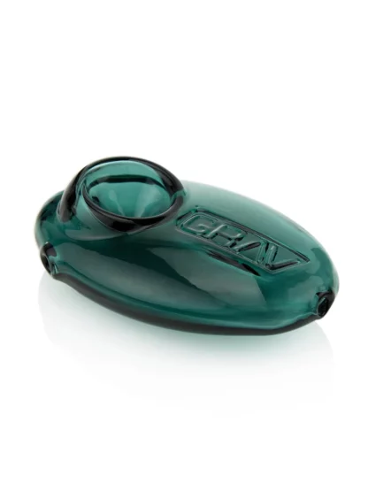 Grav Pebble Spoon Hand Pipe Lake Green