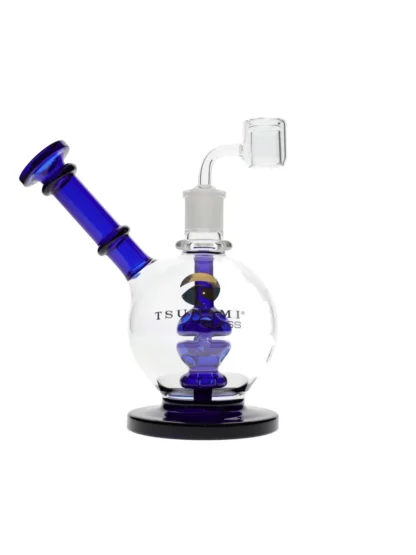 8" Tsunami Concentrate Showerhead Side Neck Dome Water Pipe - Blue