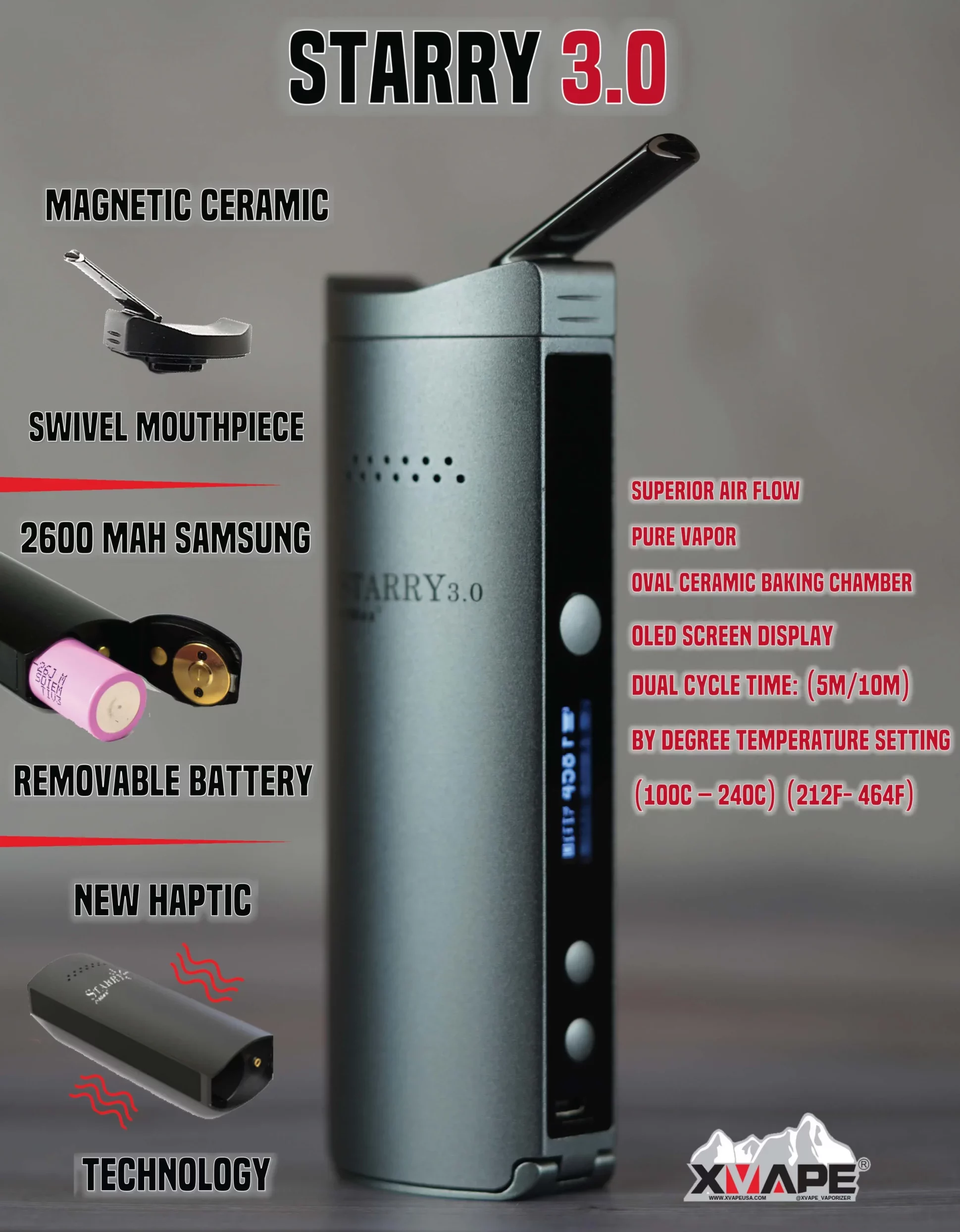 XVape Xmax Starry 3.0 Portable Dry Herb Vaporizer