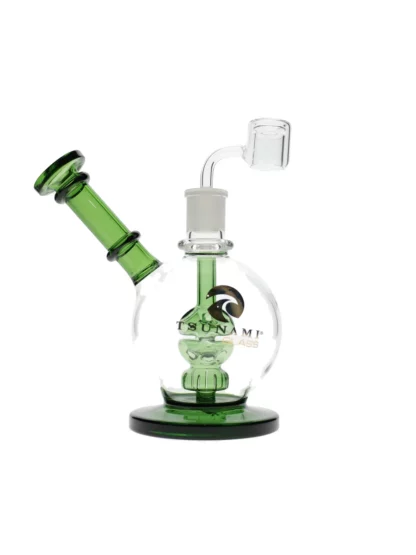 8" Tsunami Concentrate Showerhead Side Neck Dome Water Pipe - Green