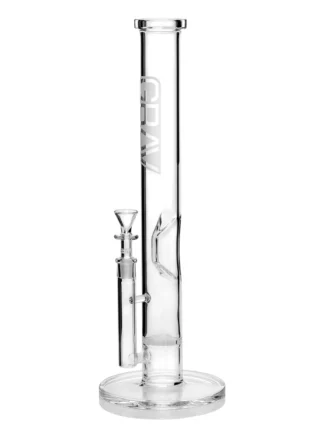 Grav Large Straight Base With Disc Water Pipe - Clear
