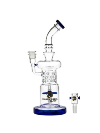 12" Tsunami Double Propeller Drum Perc Recycler Water Pipe