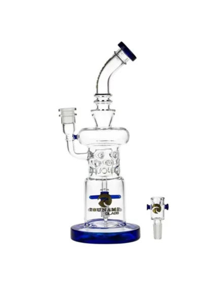12" Tsunami Double Propeller Drum Perc Recycler Water Pipe