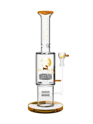 14" Tsunami Stereo Showerhead Water Pipe - Amber
