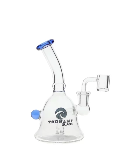 6" Tsunami Concentrate Rig Mini Bell Water Pipe - Blue