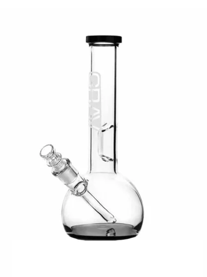 Grav Small Round Base Water Pipe - Black Accents