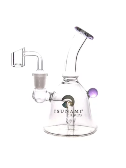 6" Tsunami Concentrate Rig Mini Bell Water Pipe - Purple