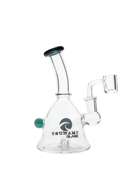 6" Tsunami Concentrate Rig Mini Bell Water Pipe - Teal