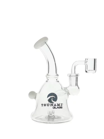 6" Tsunami Concentrate Rig Mini Bell Water Pipe - White