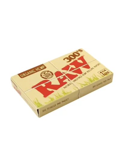 RAW 300's Organic Hemp 1¼ Rolling Papers