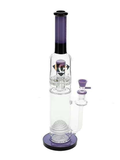 16" Ratched x Sphere Perc Water Pipe by Diamond Glass - Violet