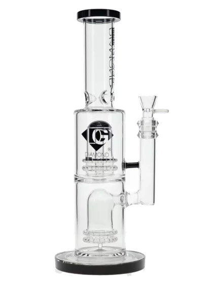 14" Kodos Stemless x Dome Showerhead Percs Water Pipe by Diamond Glass - Black