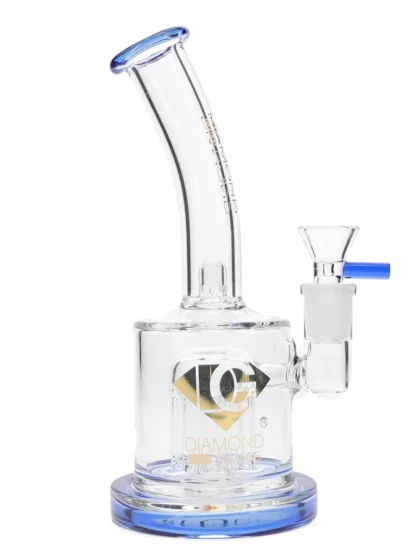 Diamond Glass 7" Gremlin Tree Perc Dab Rig - Blue Violet