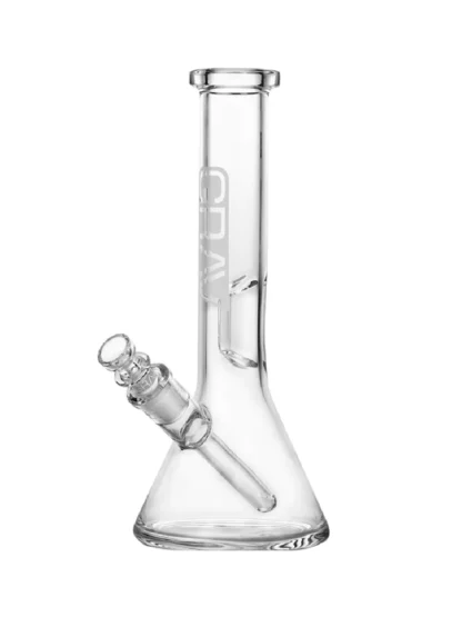 Grav Small Beaker Base Water Pipe - Clear