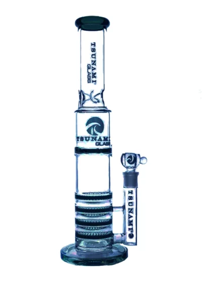18" Tsunami Triple Honeycomb Turbine Water Pipe Blue