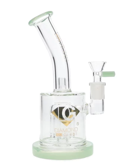 Diamond Glass 7" Gremlin Tree Perc Dab Rig - Milk Green