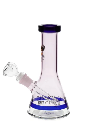 10" Beast Small Beaker Dab Rig by Diamond Glass - Pink
