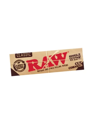 RAW Classic Single Wide Cut Corner Rolling Papers