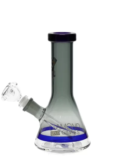 10" Beast Small Beaker Dab Rig by Diamond Glass - Smokeblack