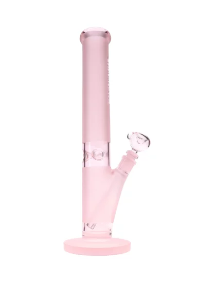 16″ Straight Tube Sandblasted Water Pipe by Diamond Glass Pionk S