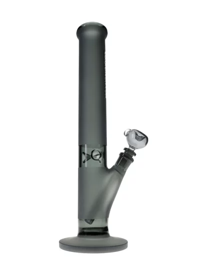 16″ Straight Tube Sandblasted Water Pipe by Diamond Glass Smole Black S