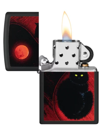 Zippo Black Cat Matte Windproof Lighter