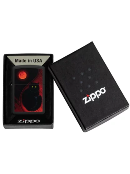Zippo Black Cat Matte Windproof Lighter