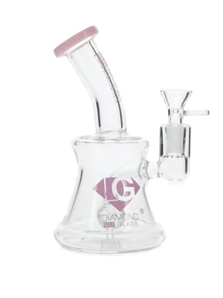 7" Hammer Perc Dab Rig by Diamond Glass - Pink