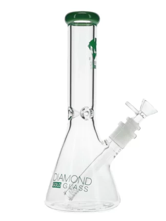 10" Clone Colored Mouthpiece Beaker Water Pipe by Diamond Glass - Jade