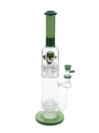 16" Ratched x Sphere Perc Water Pipe by Diamond Glass - Jade