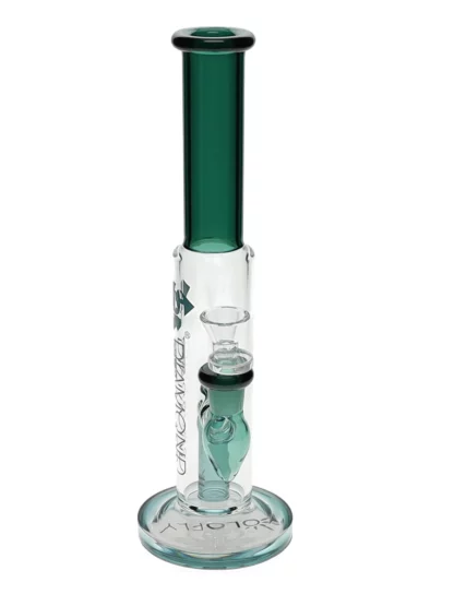 10" Cylinder Straight Tube Water Pipe by Diamond Glass