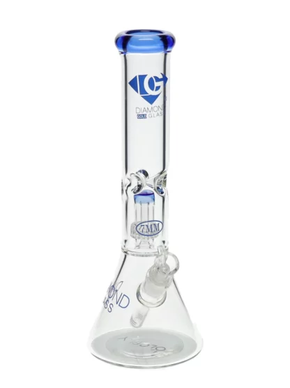 14" Daze Matrix Showerhead Perc Beaker Water Pipe by Diamond Glass