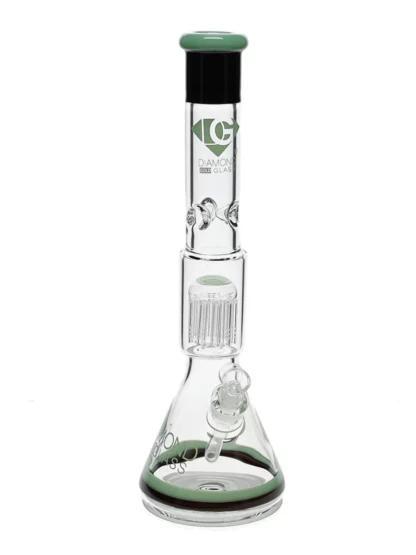 17" Double Tone Tree Perc Beaker Water Pipe by Diamond Glass