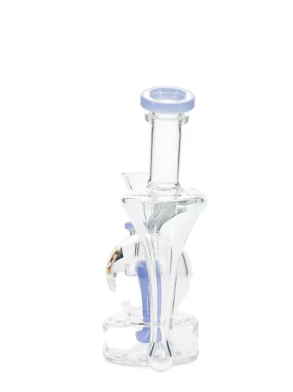 5" Lito Recycler Dab Rig by Diamond Glass