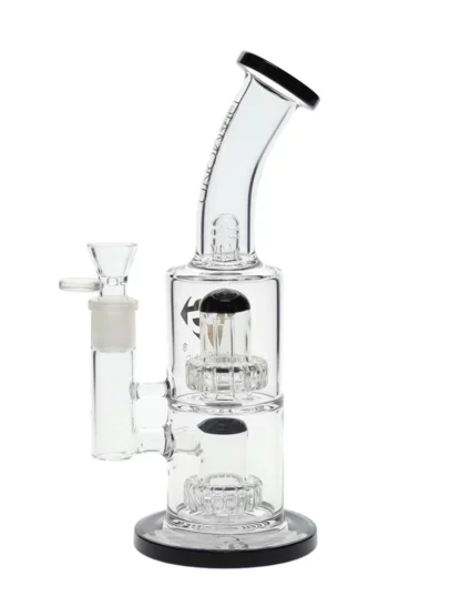 12" Dube Double Matrix Showerhead Water Pipe by Diamond Glass