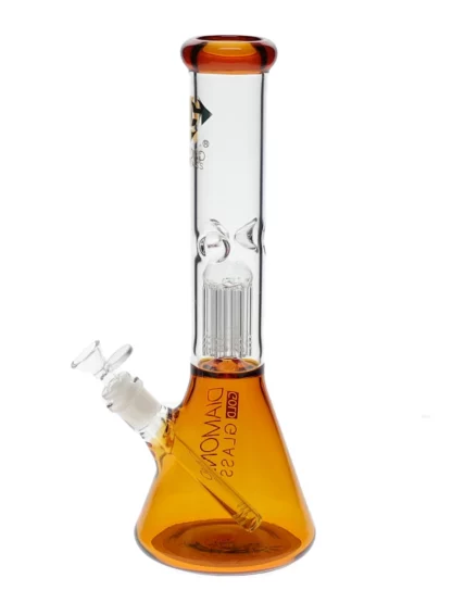 12" Mansion Tree Perc Water Pipe by Diamond Glass