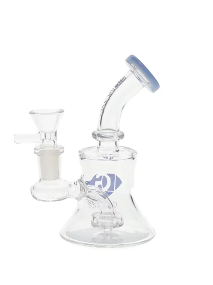 6" Showerhead Perc Mini Dab Rig by Diamond Glass