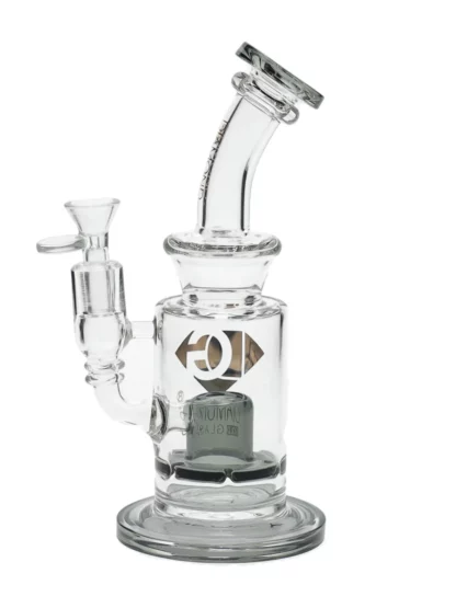 10" Chunk Colored Slit Perc Dab Rig by Diamond Glass
