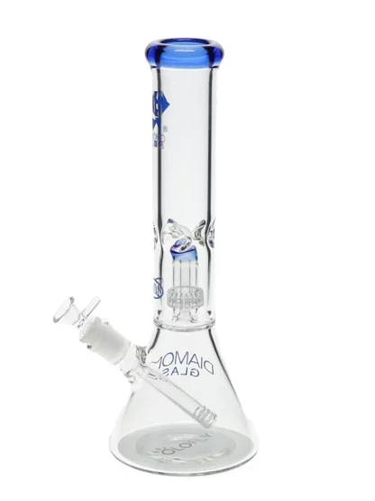 14" Daze Matrix Showerhead Perc Beaker Water Pipe by Diamond Glass
