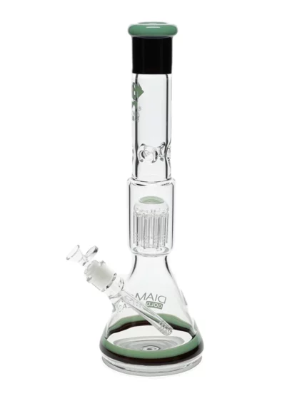 17" Double Tone Tree Perc Beaker Water Pipe by Diamond Glass