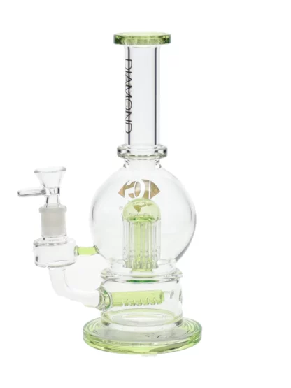 10" Orb Showerhead Dab Rig by Diamond Glass