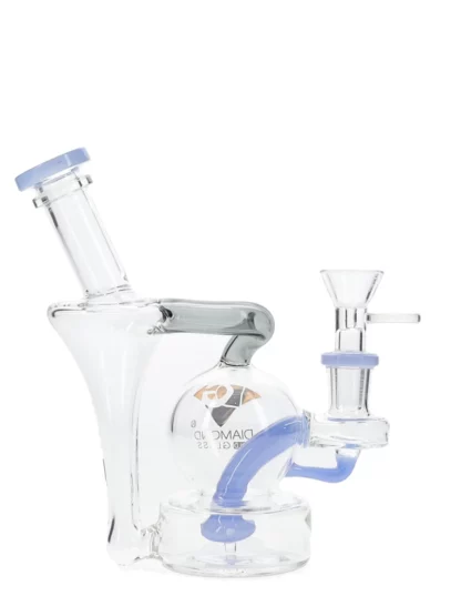 5" Lito Recycler Dab Rig by Diamond Glass