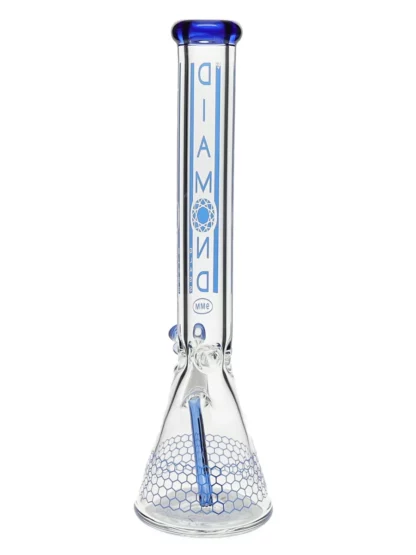 18" Dalmont No Perc Water Pipe by Diamond Glass