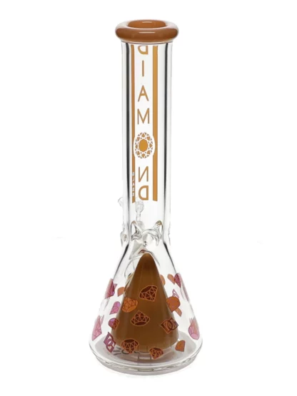 14" Pyramid Perc Water Pipe by Diamond Glass