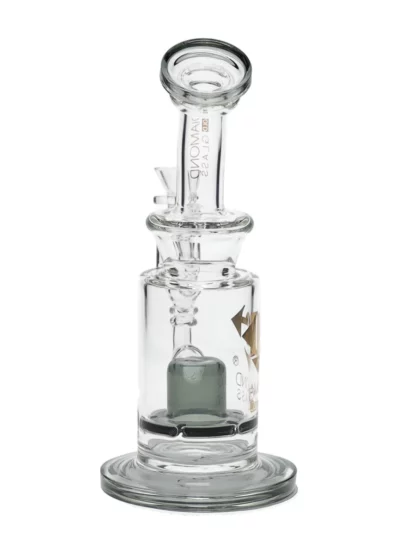 10" Chunk Colored Slit Perc Dab Rig by Diamond Glass